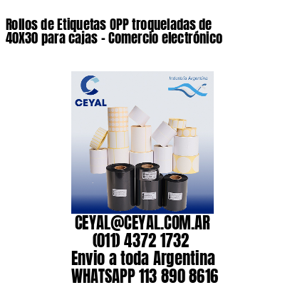Rollos de Etiquetas OPP troqueladas de 40X30 para cajas – Comercio electrónico