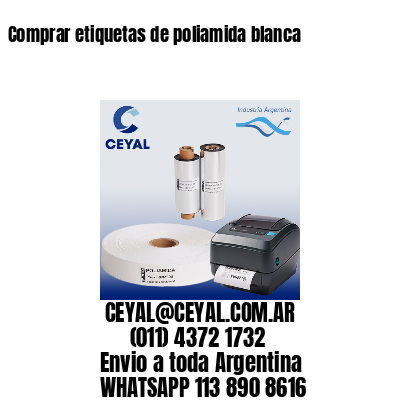Comprar etiquetas de poliamida blanca