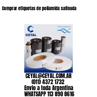 Comprar etiquetas de poliamida satinada
