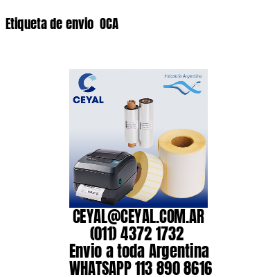 Etiqueta de envio  OCA