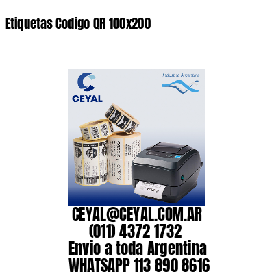 Etiquetas Codigo QR 100×200