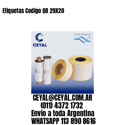 Etiquetas Codigo QR 29X20