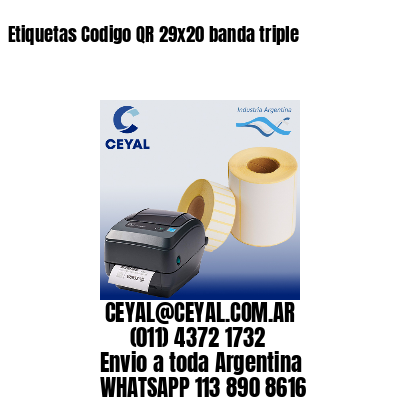 Etiquetas Codigo QR 29×20 banda triple