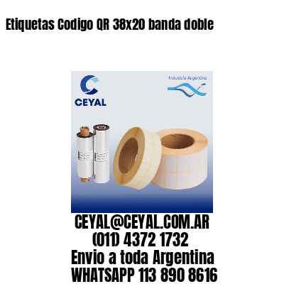 Etiquetas Codigo QR 38×20 banda doble