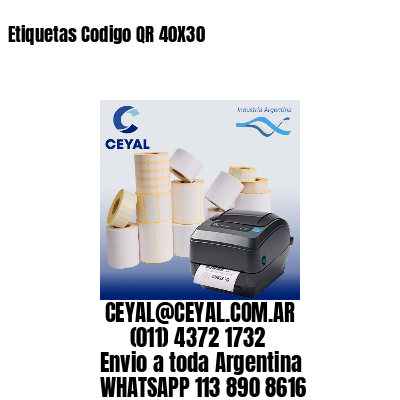 Etiquetas Codigo QR 40X30