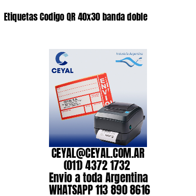 Etiquetas Codigo QR 40×30 banda doble