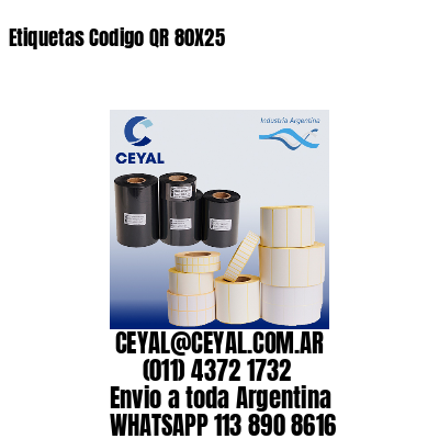 Etiquetas Codigo QR 80X25