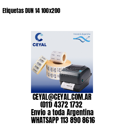 Etiquetas DUN 14 100×200