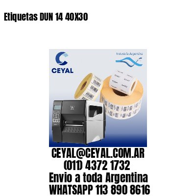 Etiquetas DUN 14 40X30