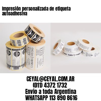 Impresión personalizada de etiqueta autoadhesiva