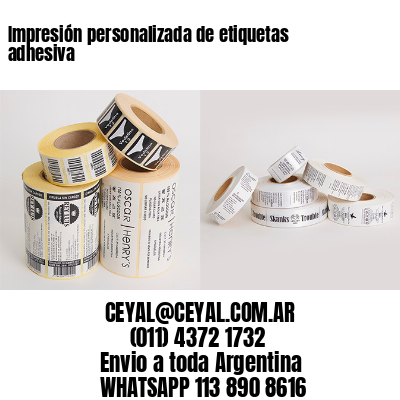 Impresión personalizada de etiquetas adhesiva