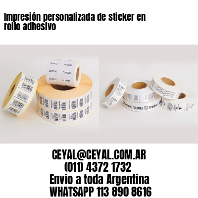 Impresión personalizada de sticker en rollo adhesivo