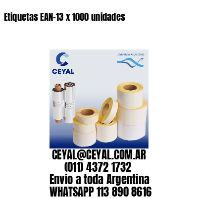 Etiquetas EAN-13 x 1000 unidades