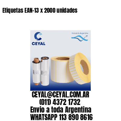Etiquetas EAN-13 x 2000 unidades