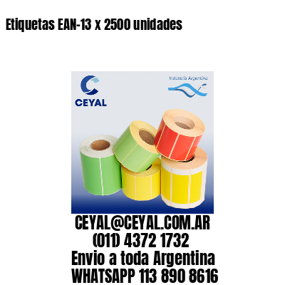 Etiquetas EAN-13 x 2500 unidades