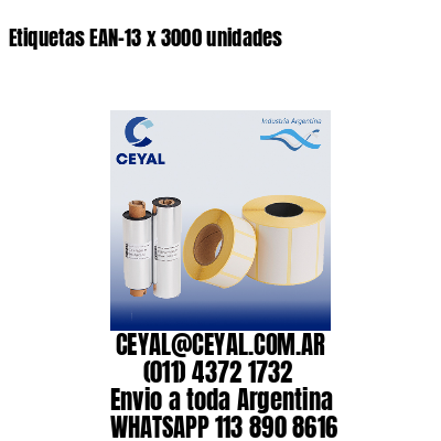 Etiquetas EAN-13 x 3000 unidades