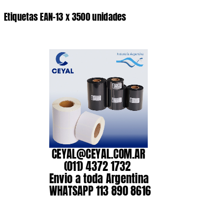 Etiquetas EAN-13 x 3500 unidades