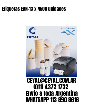 Etiquetas EAN-13 x 4500 unidades