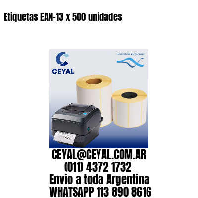 Etiquetas EAN-13 x 500 unidades