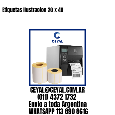 Etiquetas Ilustracion 20 x 40