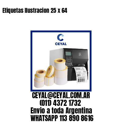 Etiquetas Ilustracion 25 x 64
