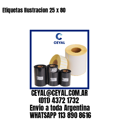 Etiquetas Ilustracion 25 x 80