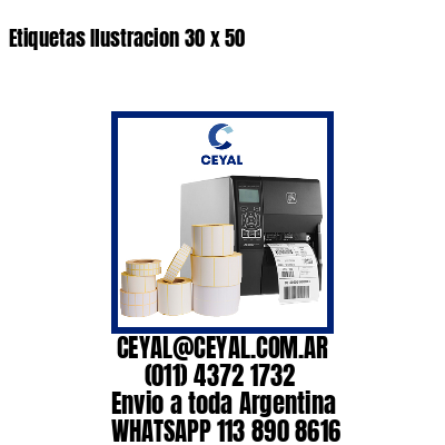 Etiquetas Ilustracion 30 x 50