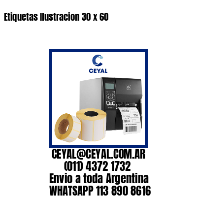 Etiquetas Ilustracion 30 x 60