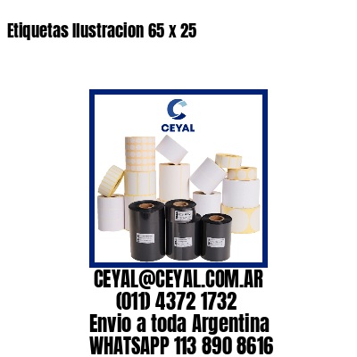 Etiquetas Ilustracion 65 x 25