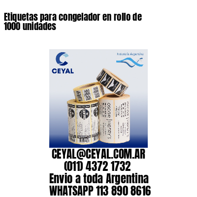Etiquetas para congelador en rollo de 1000 unidades