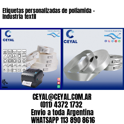 Etiquetas personalizadas de poliamida – Industria textil