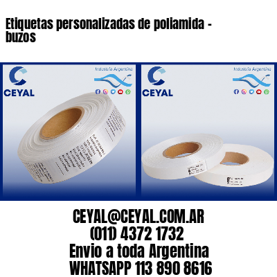 Etiquetas personalizadas de poliamida – buzos