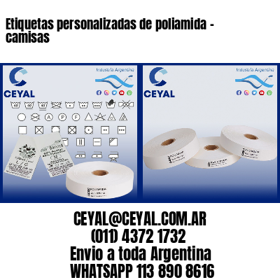 Etiquetas personalizadas de poliamida – camisas
