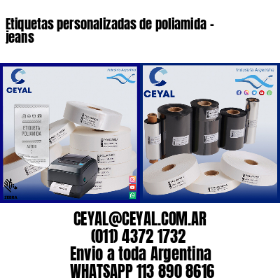 Etiquetas personalizadas de poliamida – jeans