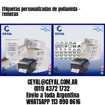 Etiquetas personalizadas de poliamida – remeras