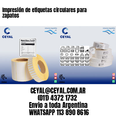 Impresión de etiquetas circulares para zapatos