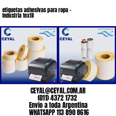 etiquetas adhesivas para ropa – Industria textil