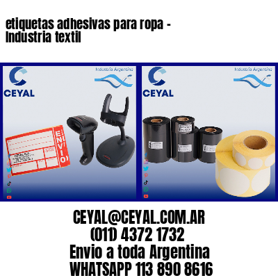 etiquetas adhesivas para ropa – Industria textil