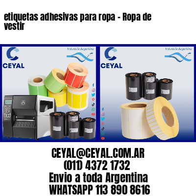 etiquetas adhesivas para ropa – Ropa de vestir