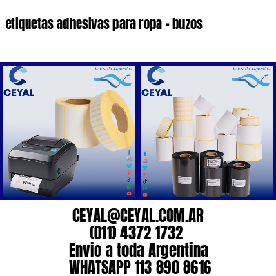etiquetas adhesivas para ropa – buzos