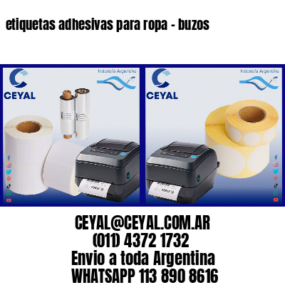 etiquetas adhesivas para ropa – buzos
