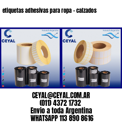 etiquetas adhesivas para ropa – calzados