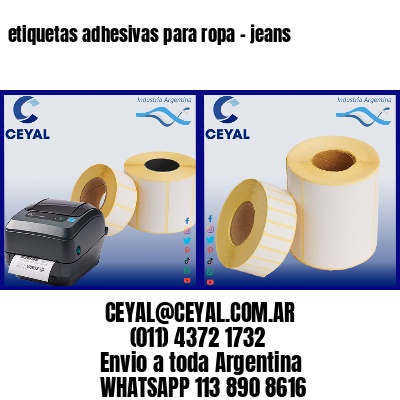etiquetas adhesivas para ropa – jeans