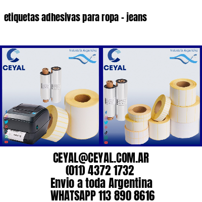 etiquetas adhesivas para ropa – jeans