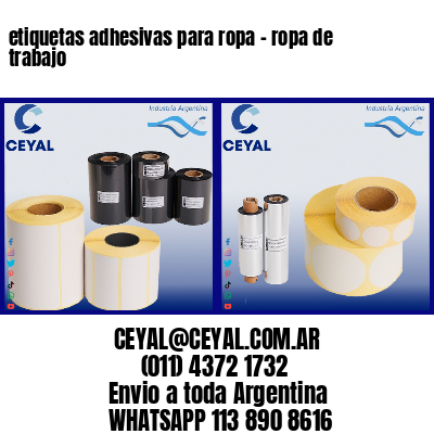 etiquetas adhesivas para ropa – ropa de trabajo