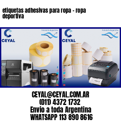etiquetas adhesivas para ropa – ropa deportiva