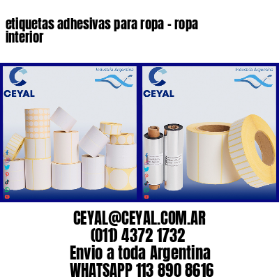etiquetas adhesivas para ropa – ropa interior
