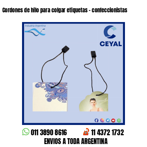 Cordones de hilo para colgar etiquetas – confeccionistas