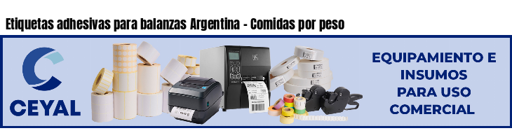 Etiquetas adhesivas para balanzas Argentina - Comidas por peso