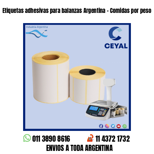 Etiquetas adhesivas para balanzas Argentina – Comidas por peso